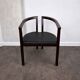 Armchair with armrests in rosewood and faux leather, Denmark, 1960.