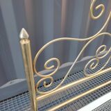 1-seater bed in gilded metal