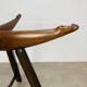 Side table in wood and glass, Italy, 1960s, pedestal table