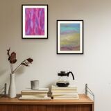 Pastel chrysanthemes frames 30 x 40 cm (atelier cleophee)