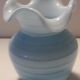 Glass vase blue and white breath