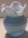 Glass vase blue and white breath