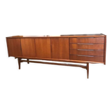 Scandinavian enfilade, vintage cherry wood sideboard