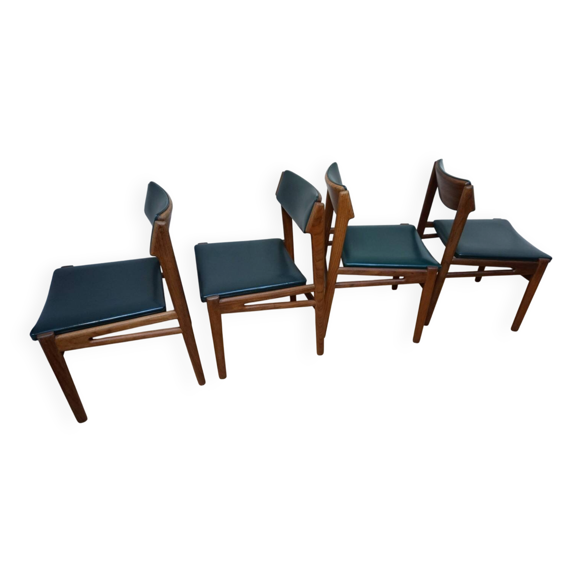 Midcentury Scandinavian Teak Dining Chairs, set of 4