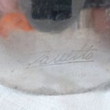Zanetto silver metal vase 1970s