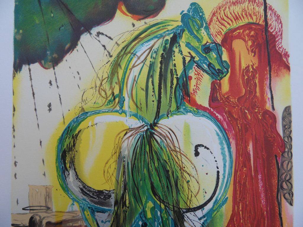Salvador Dali: Horses, The Centurion - Signed Lithograph
