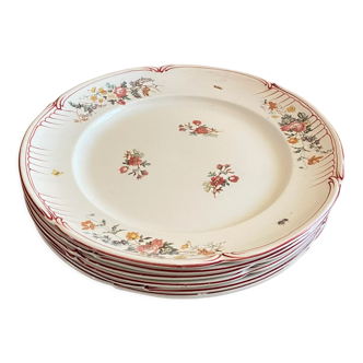 6 assiettes plates