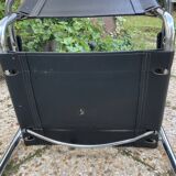 Vintage armchair in black leather