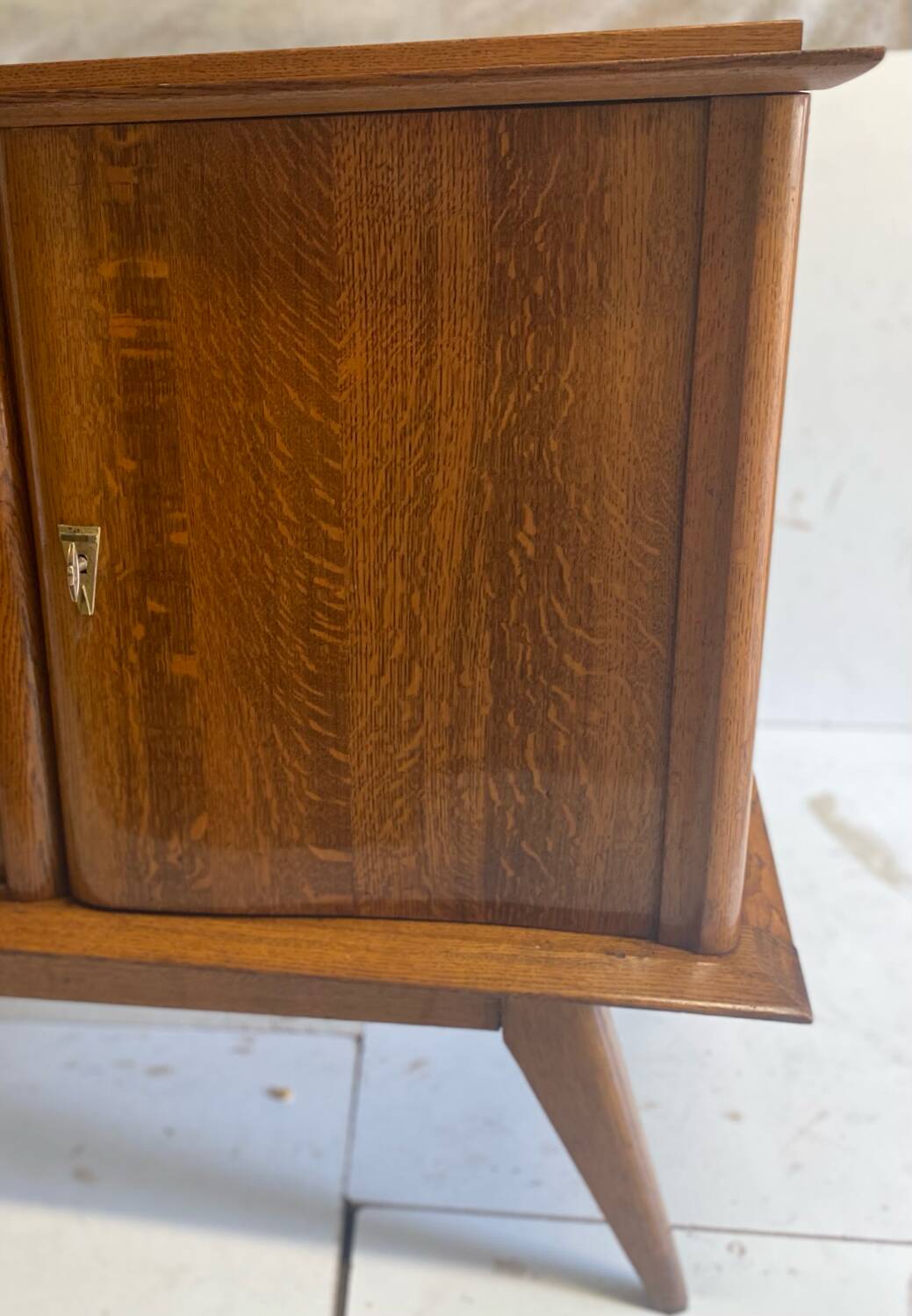 Oak sideboard with compass legs