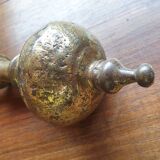 Teardrop Door Knocker / Bell Clapper in Hammered Wrought Iron with Gilding