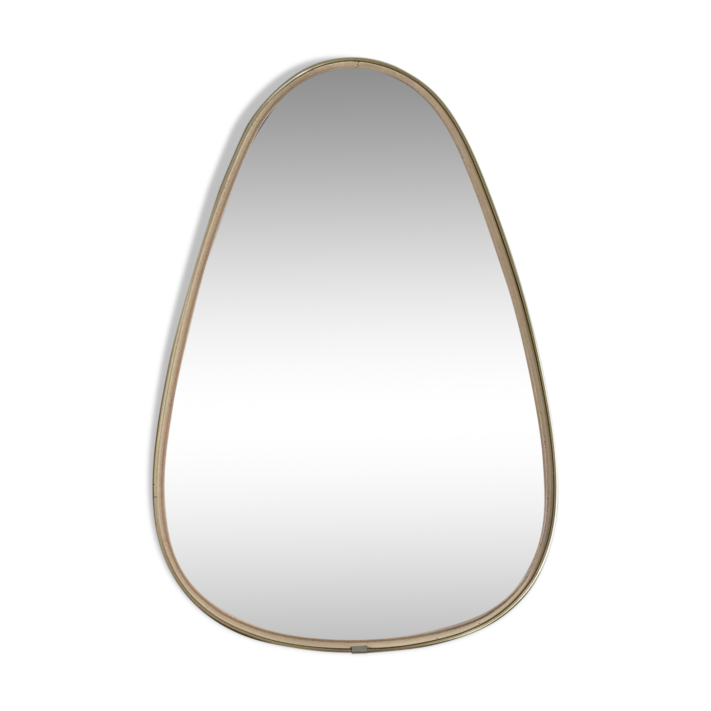 Free-form golden mirror 50s - 60s - 47x32cm
