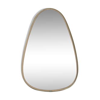Free-form golden mirror 50s - 60s - 47x32cm