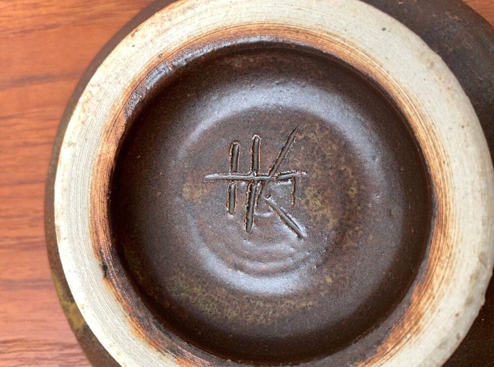 German pottery bowl from the mid-century by Hk Trenck Keramik Kellinghusen, 1960s.