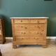 Antique chest of drawers in pitch pine, circa 1900