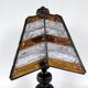 Monumental brutalist thick glass and metal table lamp by Longobard. Italy 1