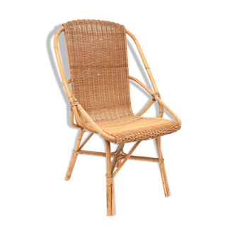 Vintage wicker armchair