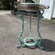 Antique bistro heating table "Le Coquet", enamelled tray, piece by piece.