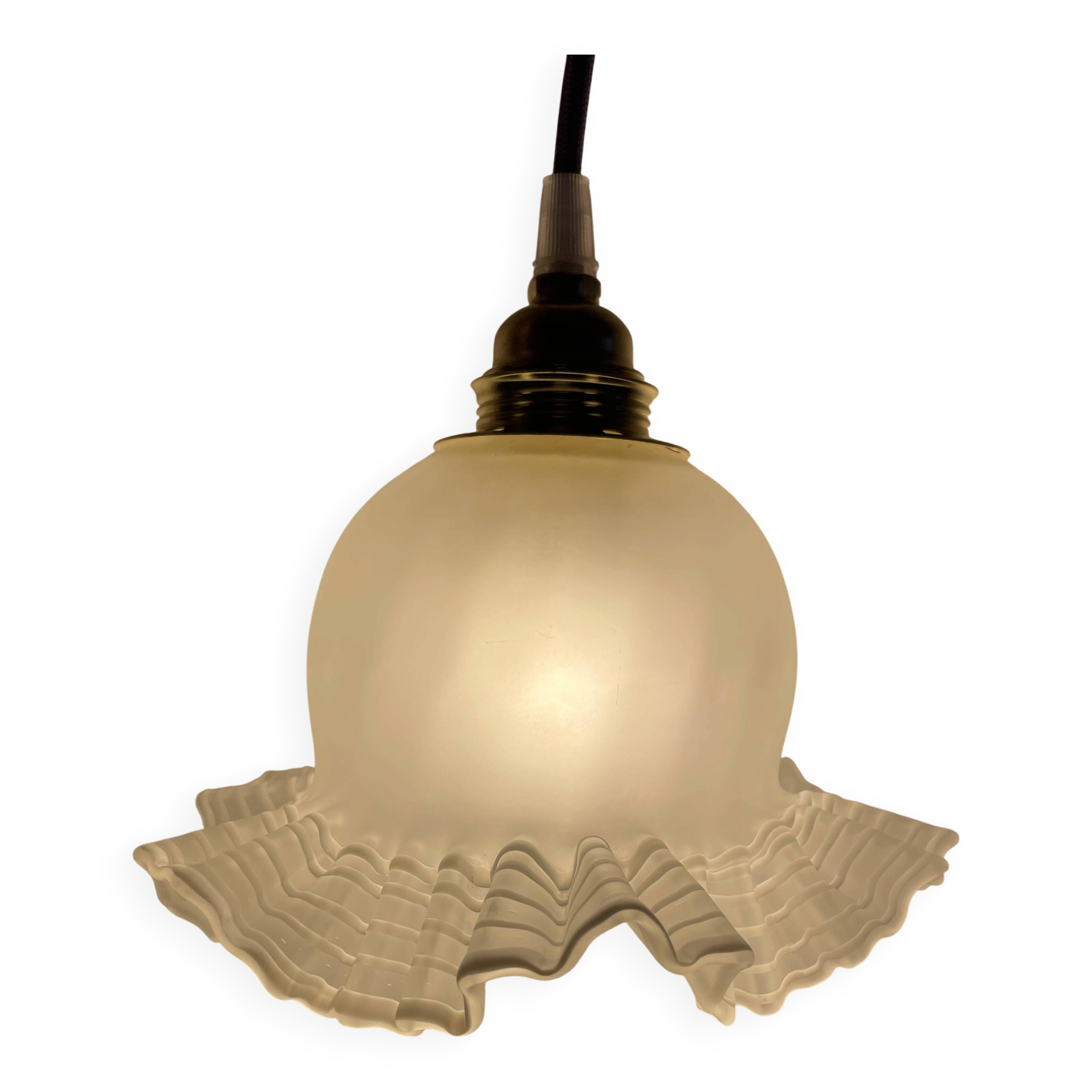Vintage portable lamp with a skirt