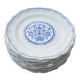 12 Anciennes Assiettes à Dessert en Faïence de Gien - Décor Rouen