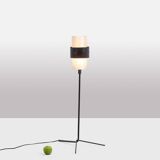 Tripod lamp in granite lucite and lacquered metal. 1950s.