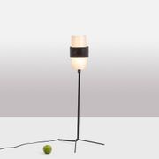 Tripod lamp in granite lucite and lacquered metal. 1950s.