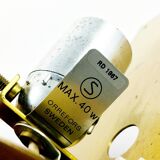 Mid-Century Scandinavian Glass & Brass Wall Light by Carl Fagerlund for Orrefors, Sweden, 1960s