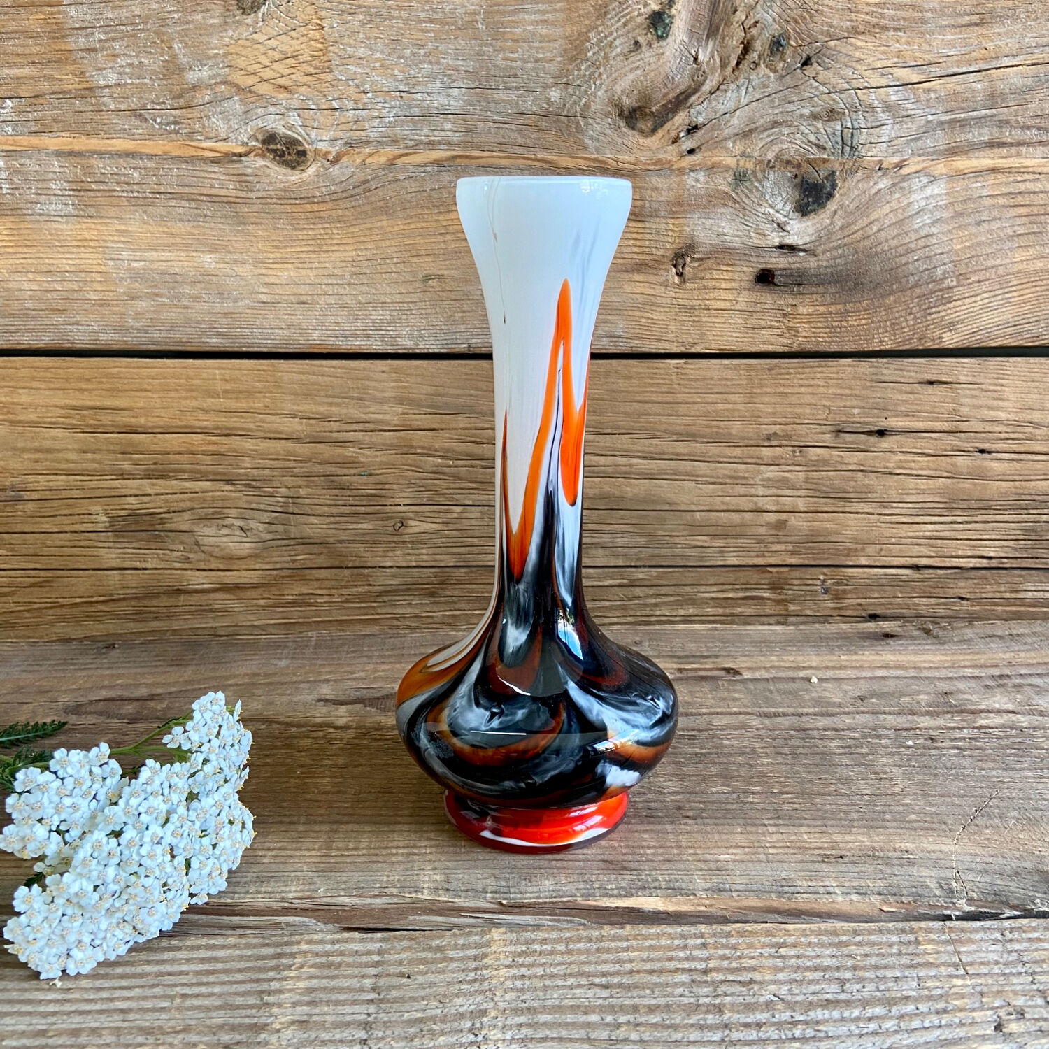 Opaque glass vase