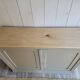 renovated wooden sideboard in brown
