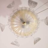 Charming Art Decò, Barovier & Toso Chandelier, Murano Glass, 1950s