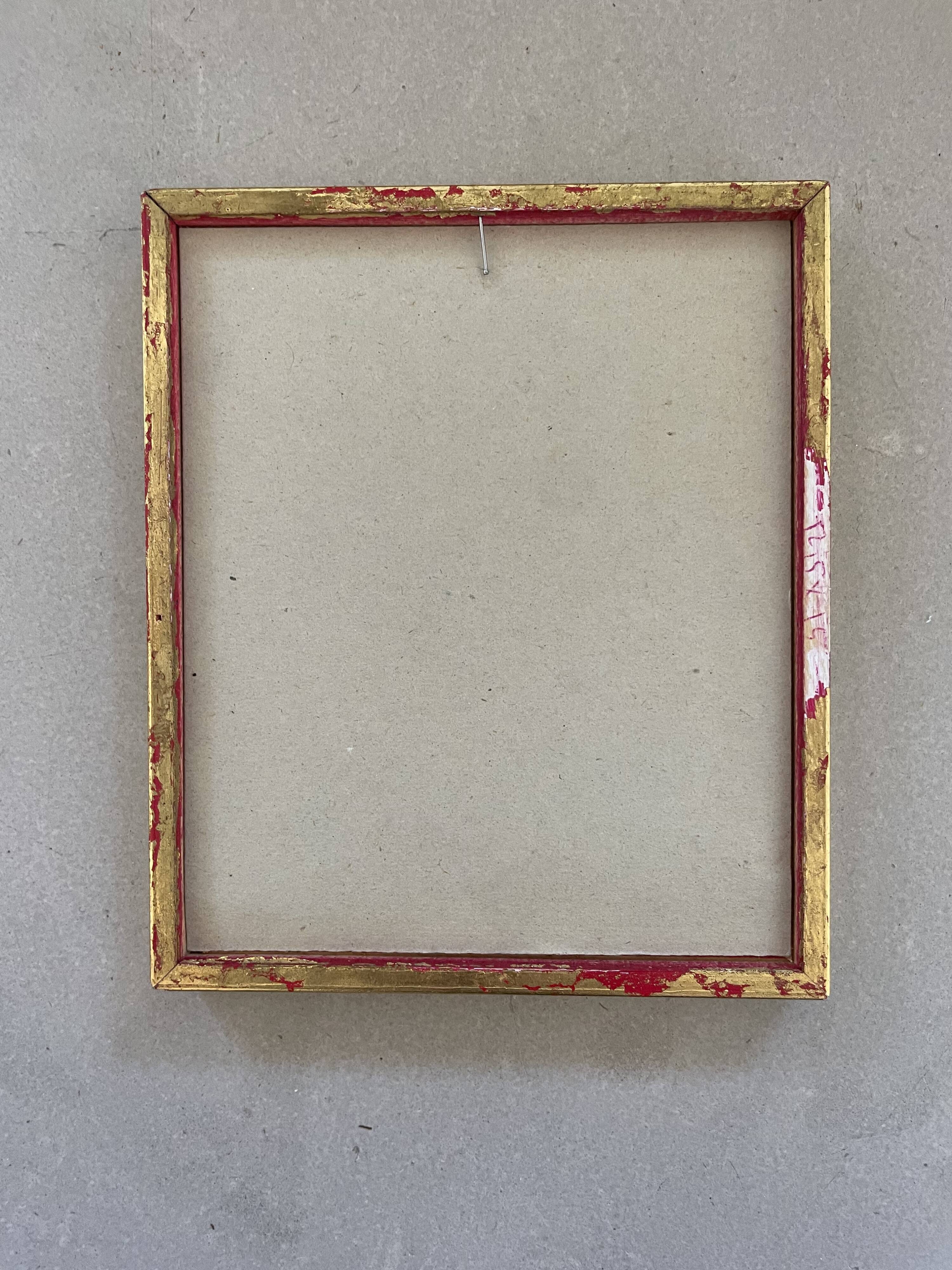 Cadre en bois doré 14x16cm