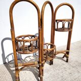 Foldable rattan plant holder