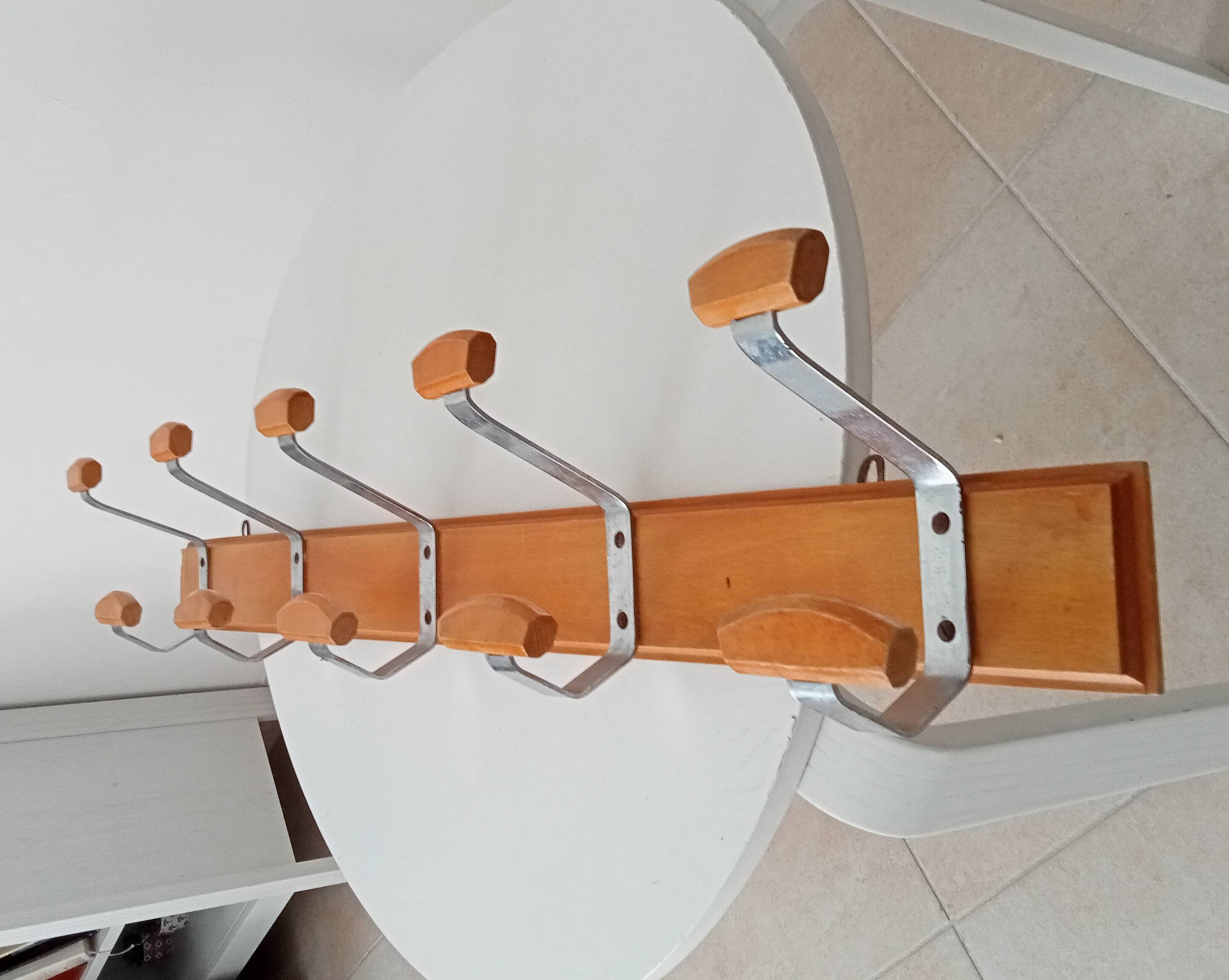 Vintage wall coat rack from the 60s/70s