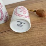 Vintage perfume bottle and spray.