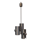 Space Age 3-light pipe chandelier from the 60s/70s