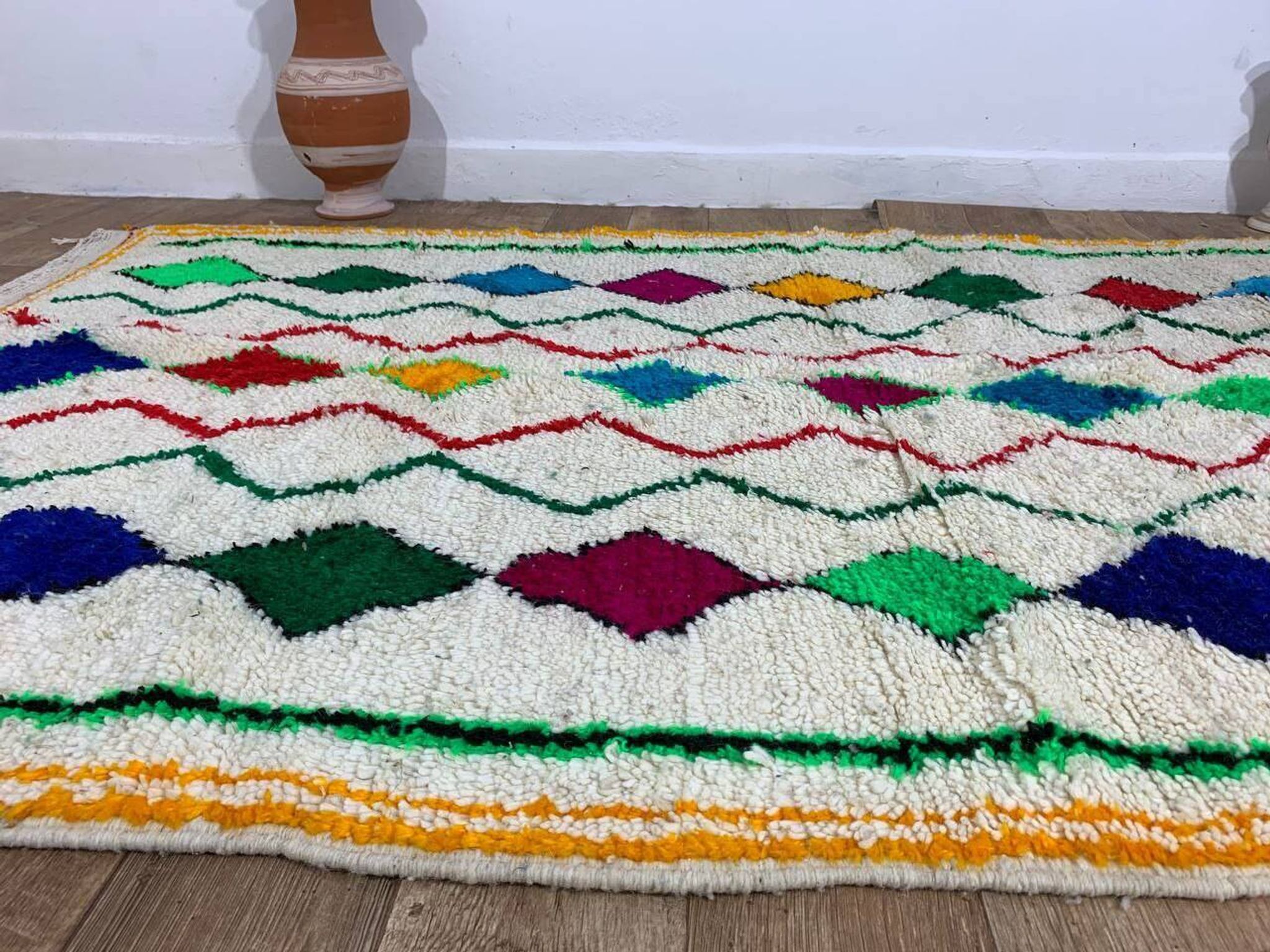 Tapis berbère marocain artisanal fait main 254 X 152 CM