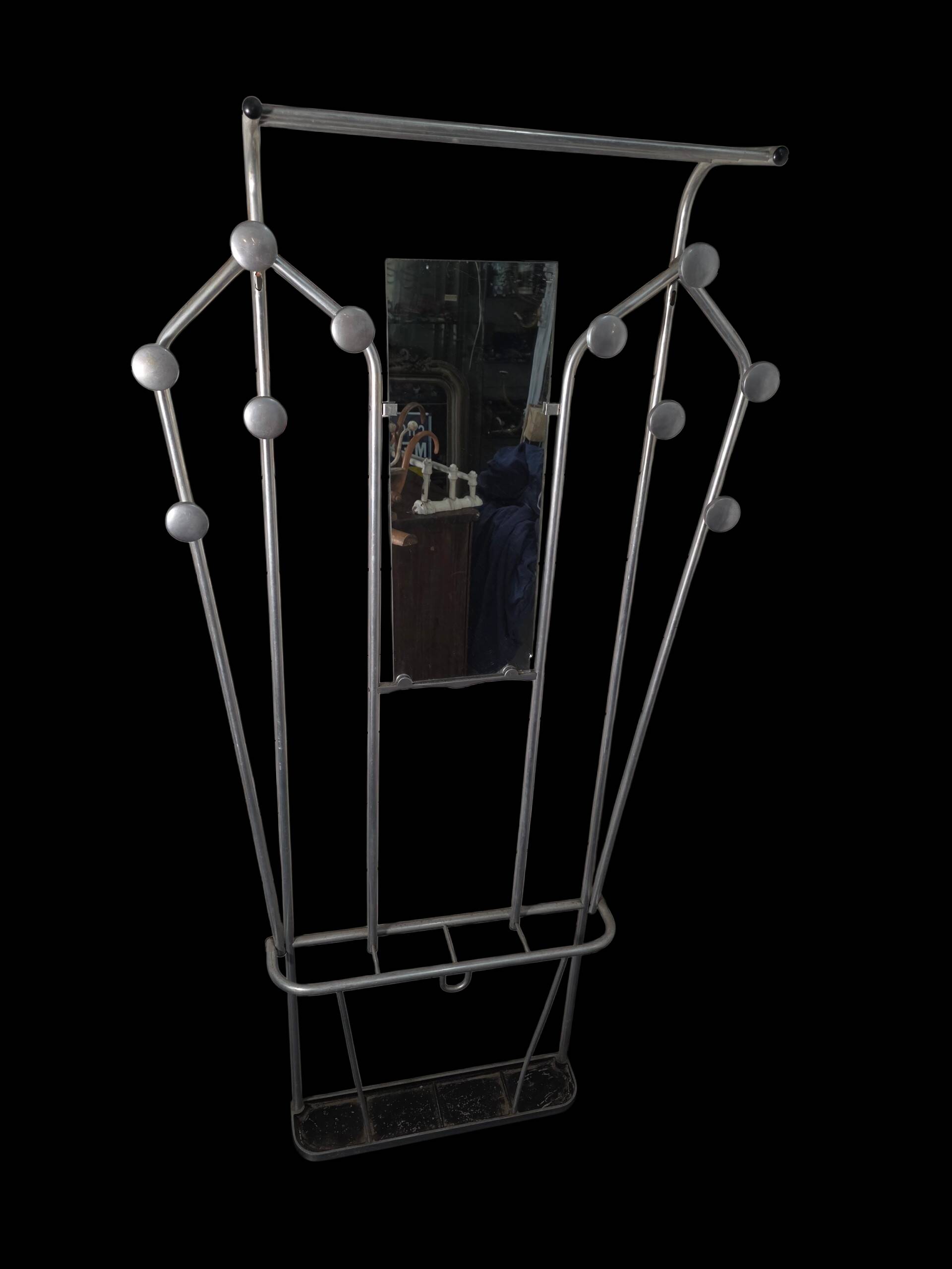 Aluminium coat rack from the 1950s.