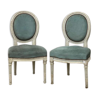 Paire de chaises de style Louis XVI