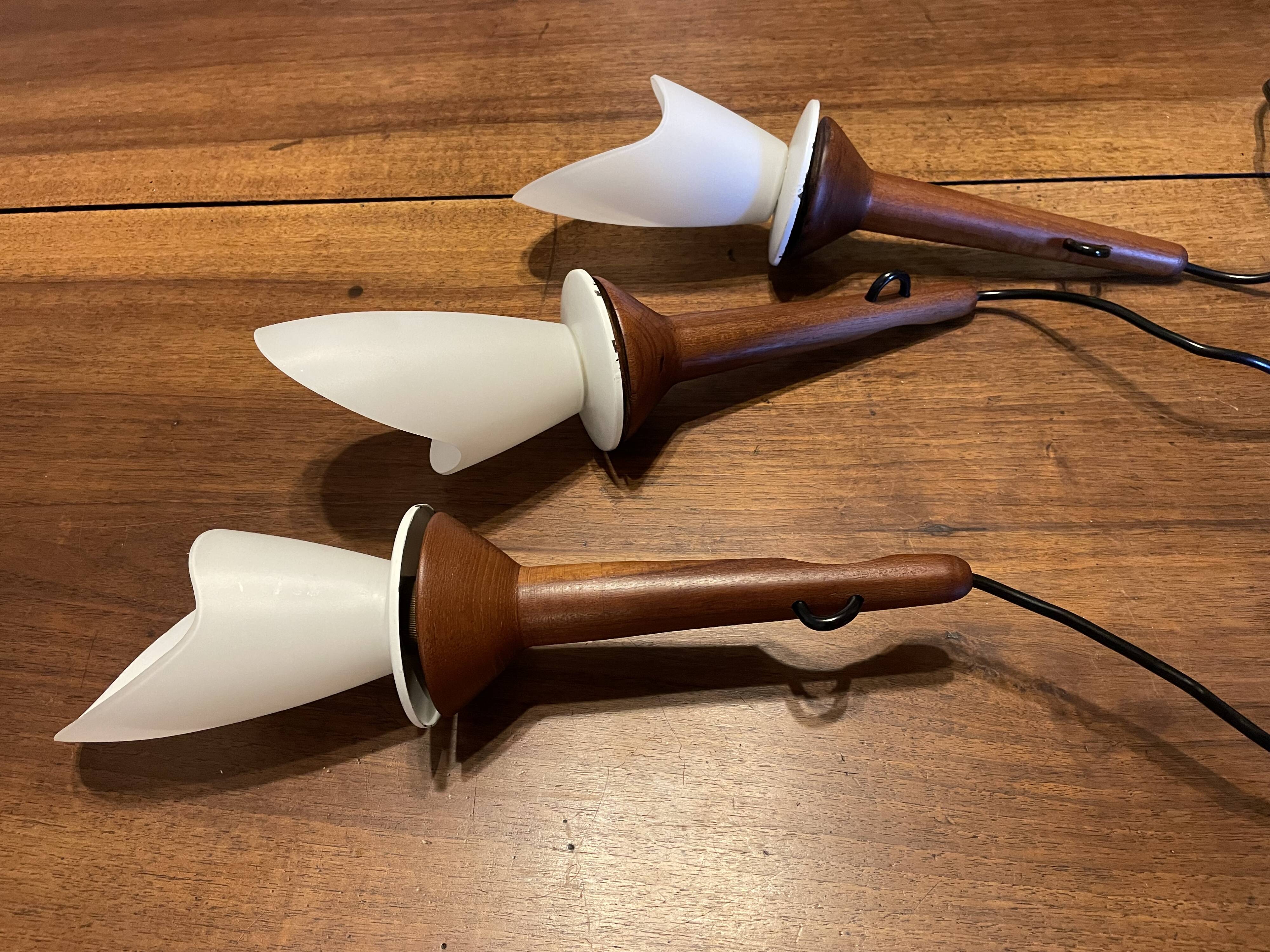 Scandinavian teak pendant light