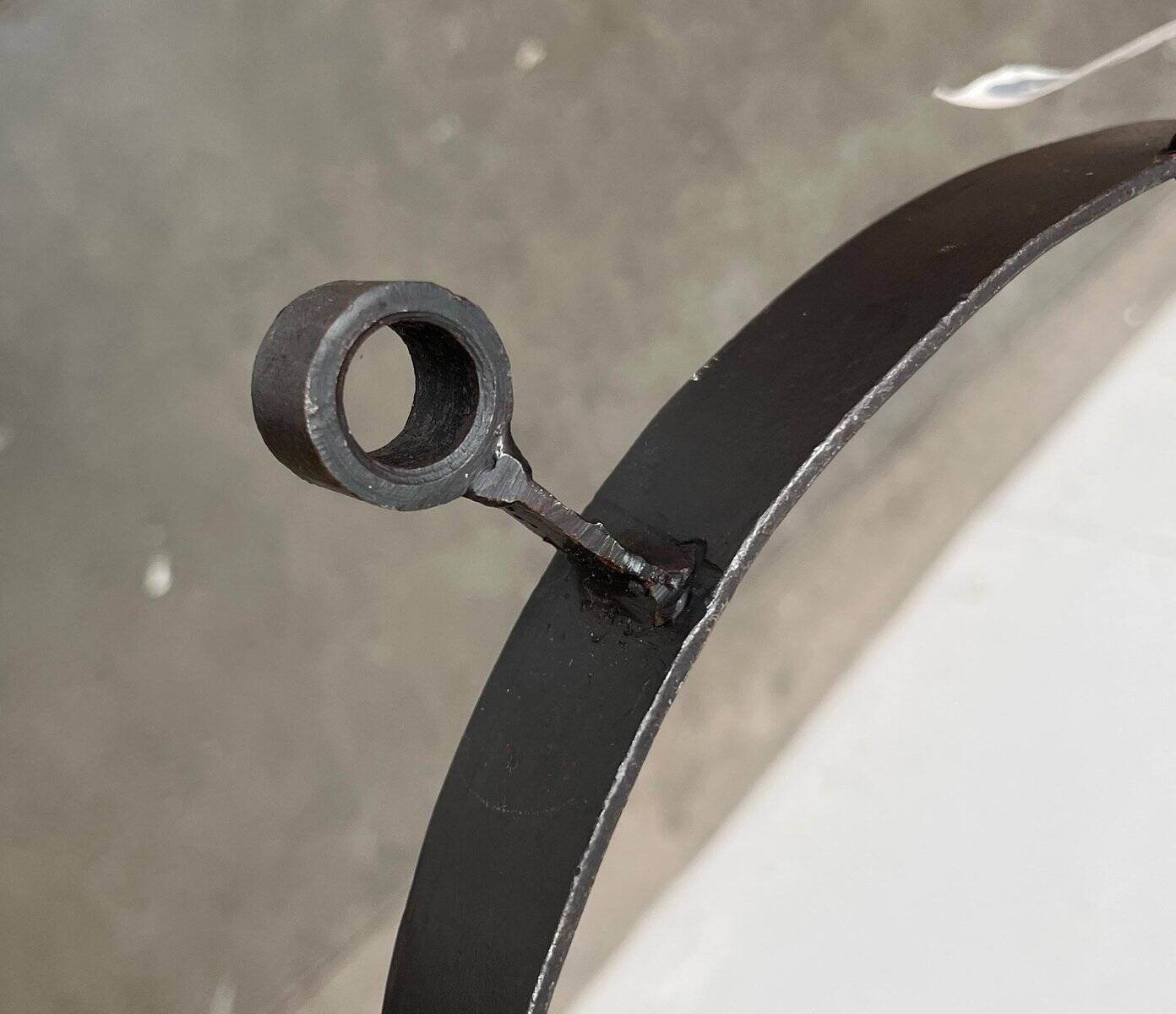 Vintage brutalist wrought iron candle holder by Boltze, 1970s.