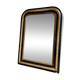 Miroir classique en bois et stuc noir et doré 85 x 63 cm