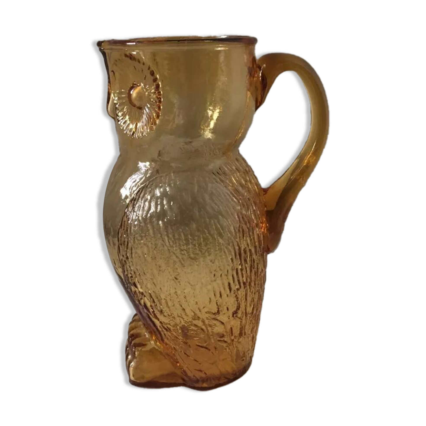 Cruche chouette en verre, 1970