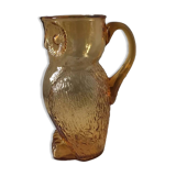 Cruche chouette en verre, 1970