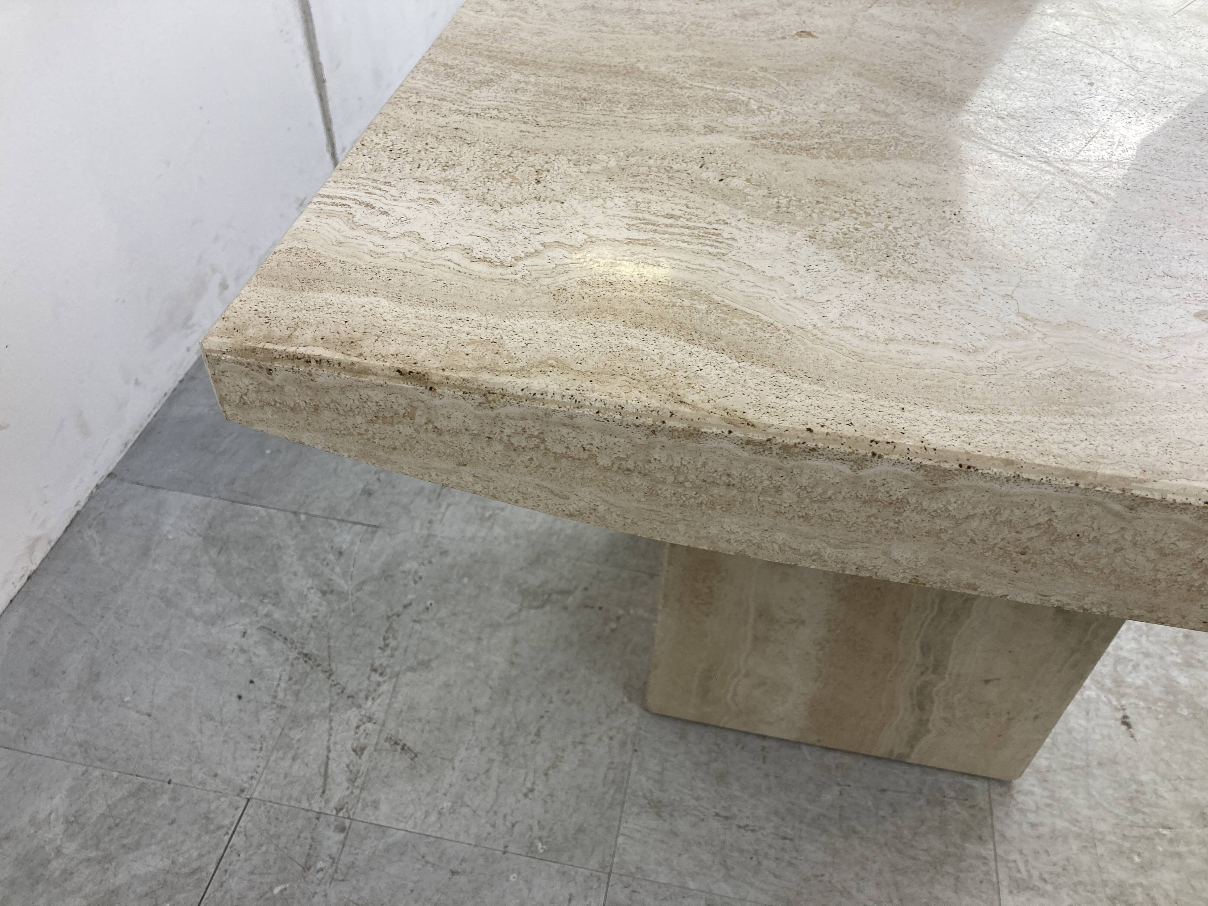 Vintage travertine coffee table, 1970s
