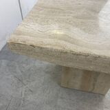 Table basse en travertin vintage, années 1970