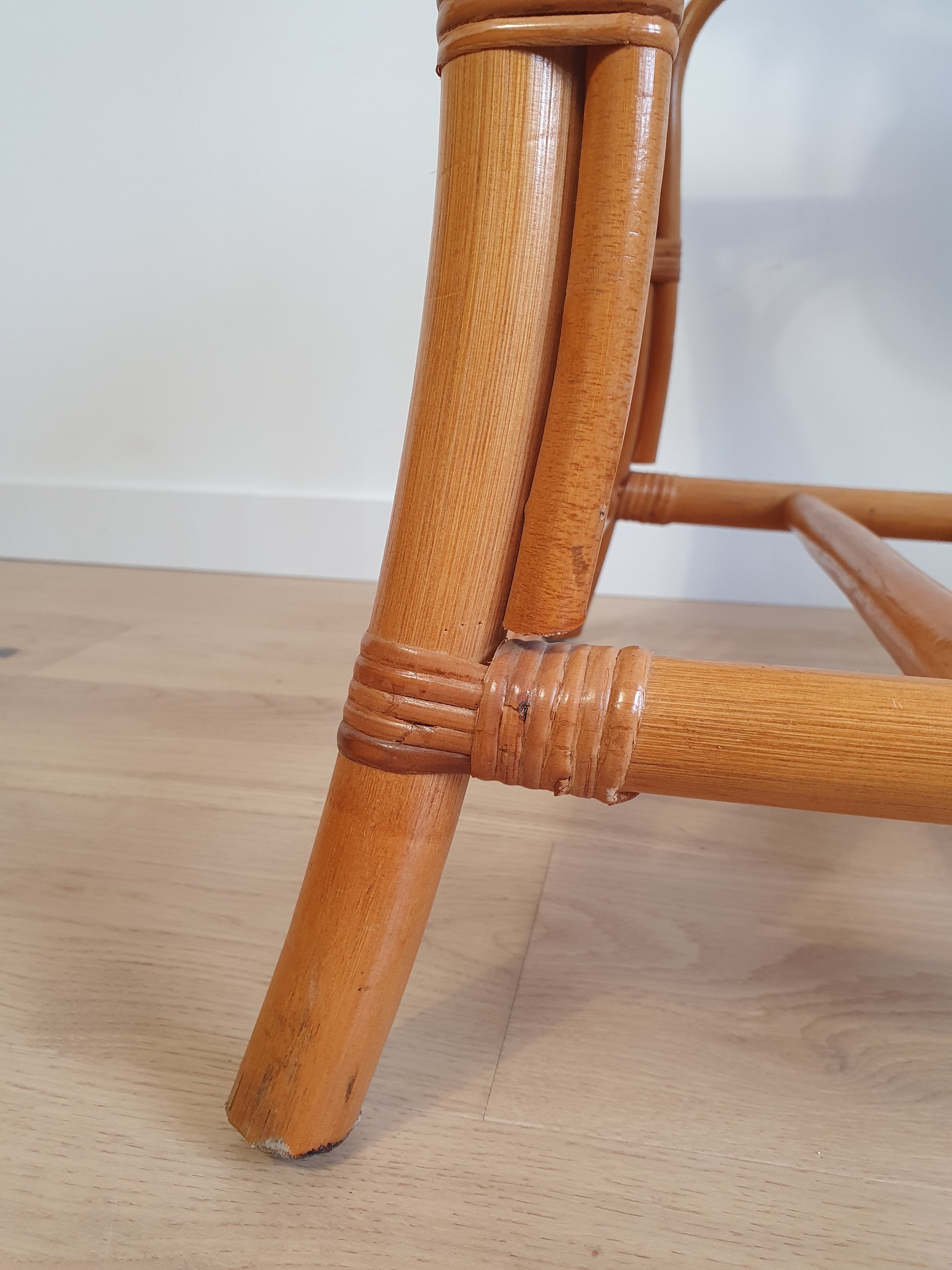 Vintage rattan coffee table