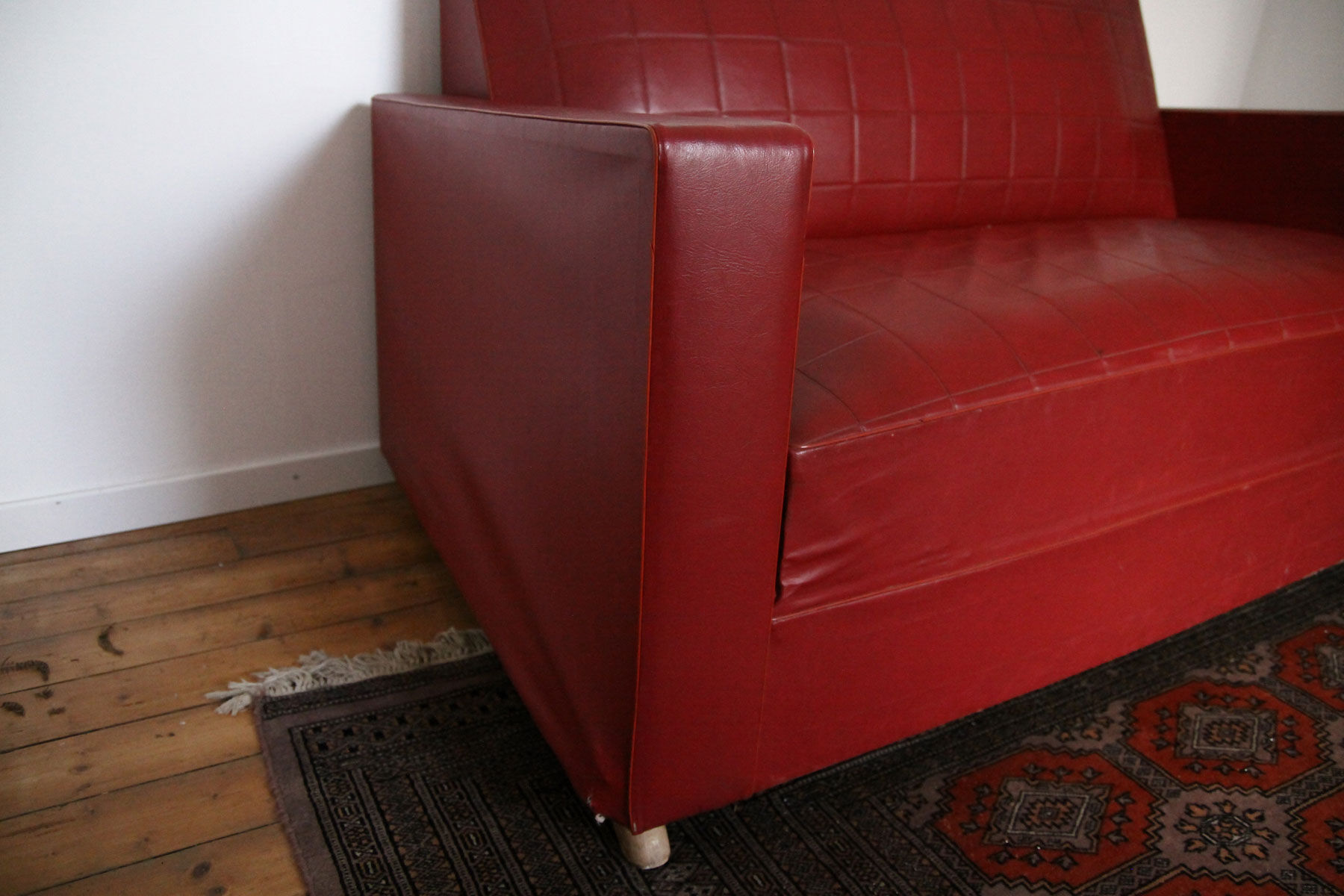 Red vintage sofa bed