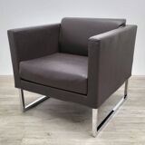 Tacchini brand brown leather armchair