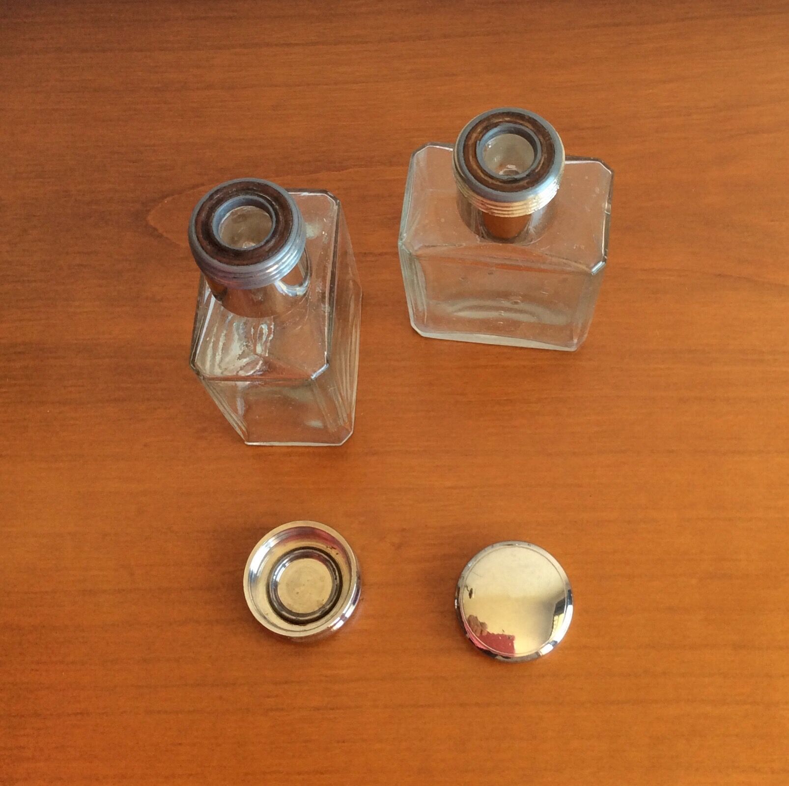 Lot of 2 old travel bottles