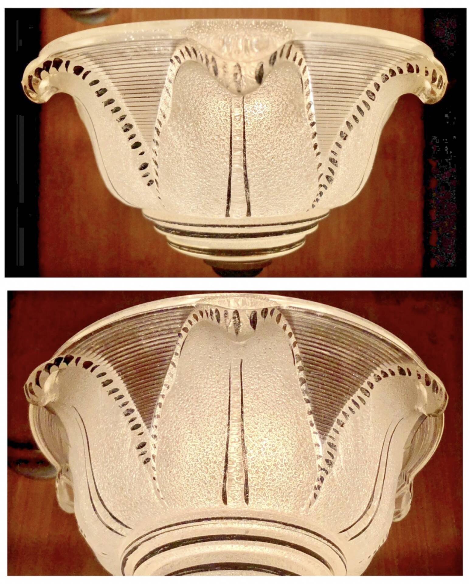 Old small Art Deco lamp 1930 golden basin Ezan one