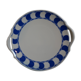 Digoin round blue pattern dish